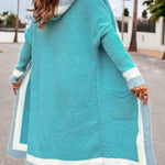 Autumn and winter casual all-match hooded long cardigan sweater jacket