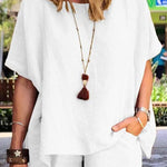 Fashion temperament loose short-sleeved shorts two-piece set