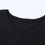 Waffle Knit Casual Drop Shoulder Loose Top