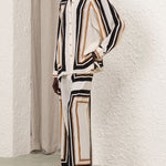 Long Sleeves Loose Plaid Striped Lapel Blouses&Shirts Tops
