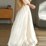 Casual Solid Color Chiffon Column Wide Leg Pants&Skirt