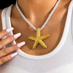 Santorini Starfish Necklace ~ Gold