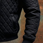 Patryk | Black Puffer Jacket Featuring Leather Shoulder Accents