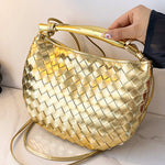 Geometric Shiny Woven Crossbody Bags Handbags