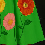 A-Line Loose Flower Print V-Neck Midi Dresses