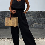 Sleeveless Pocket Bodysuit with Straps