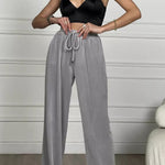 Golden Velvet Wide -legged Pants Straight Velvet Pants