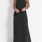 Flawless and Free One Shoulder Relaxed Slit Maxi Dress