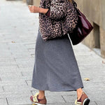 Reversible leopard print baseball jersey