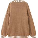 Loose and Slim Soft Long-sleeved Stitched Knit Sweater