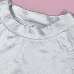 Long Sleeves Loose Solid Color Split-Joint Round-Neck Sweatshirt Tops
