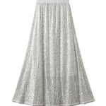 High-waist sequin mid-length hip-hugging skirt slimming skirt