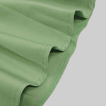 A-Line Long Sleeves Pleated Pockets Solid Color Zipper V-Neck Midi Dresses