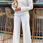 Wide Leg Solid Color Casual Pants Bottoms Trousers