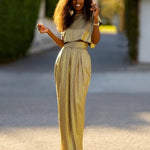 Stylish High Waisted Skirt & Top Two Pieces Set