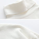 Casual Loose Solid Color High-Neck Long Sleeves Knitwear