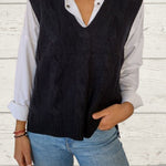 braided sleeveless sweater