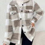 Lina ��� Cozy Plaid Knit Jacket
