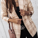 Good Catch Double Breasted Plaid Blazer