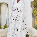 Redefining Elegance Floral Lace Cropped Shirt and Belt Pocketed Wide Leg Pants Set