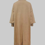 Long Sleeves Loose Solid Color High Neck Midi Dresses Sweater Dresses
