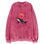 Celestial Whale Voyage Vintage Sweatshirt