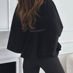 Elegant Moment Woolen Button Turtleneck Belted Oversized Cape