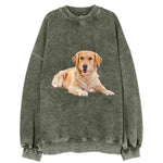 Golden Retriever Laying Down Vintage Sweatshirt