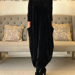Elspeth | Cozy Draped Maxi Dress for Winter
