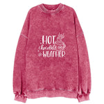 Winter Wonderland Hot Chocolate Weather Vintage Sweatshirt