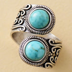 Natural Amethyst Silver-Plated Ring