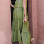 Layered Linen Maxi Dress