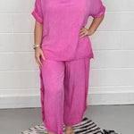 Floaty 2 Piece Sleeved Trouser Set
