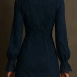 Jasmine – Lace-Trimmed Blue Mini Dress