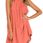Sweet Crinkle Sleeveless Mini Dress