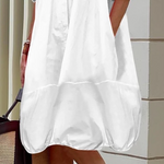 Long Sleeves Loose Solid Color Lapel Collar Midi Dresses Shirt Dress