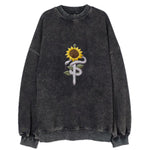 Serpent Sunflower Vintage Sweatshirt