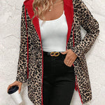 Amelia | Reversible Hooded Coat with Leopard Print