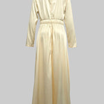 A-Line High Waisted Pleated Solid Color V-Neck Maxi Dresses