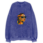 Woman With Sunglasses Vintage Sweatshirt