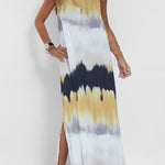 Make Them Proud Satin Tie-dye Print Relaxed Maxi Dress