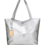 Original Solid Color Shiny Tote Bag