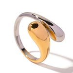 Jessica Druppel Ring Goud-Zilver