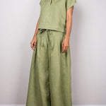 Batwing Sleeves Loose Solid Color Split-Joint V-Neck Blouses&Shirts Tops