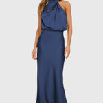 Ava™ | Glamorous Satin Halter Dress