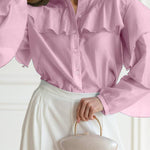 Ruffled Sheer Blouse