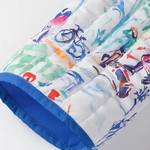 Graffiti Print Cotton Shorts Set