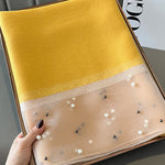 Sun-Protection Beaded See-Through Shawl&Scarf