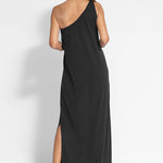 Flawless and Free One Shoulder Relaxed Slit Maxi Dress
