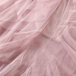 Original Irregular Mesh 4 Colors Falbala Pleated Elasticity Skirt